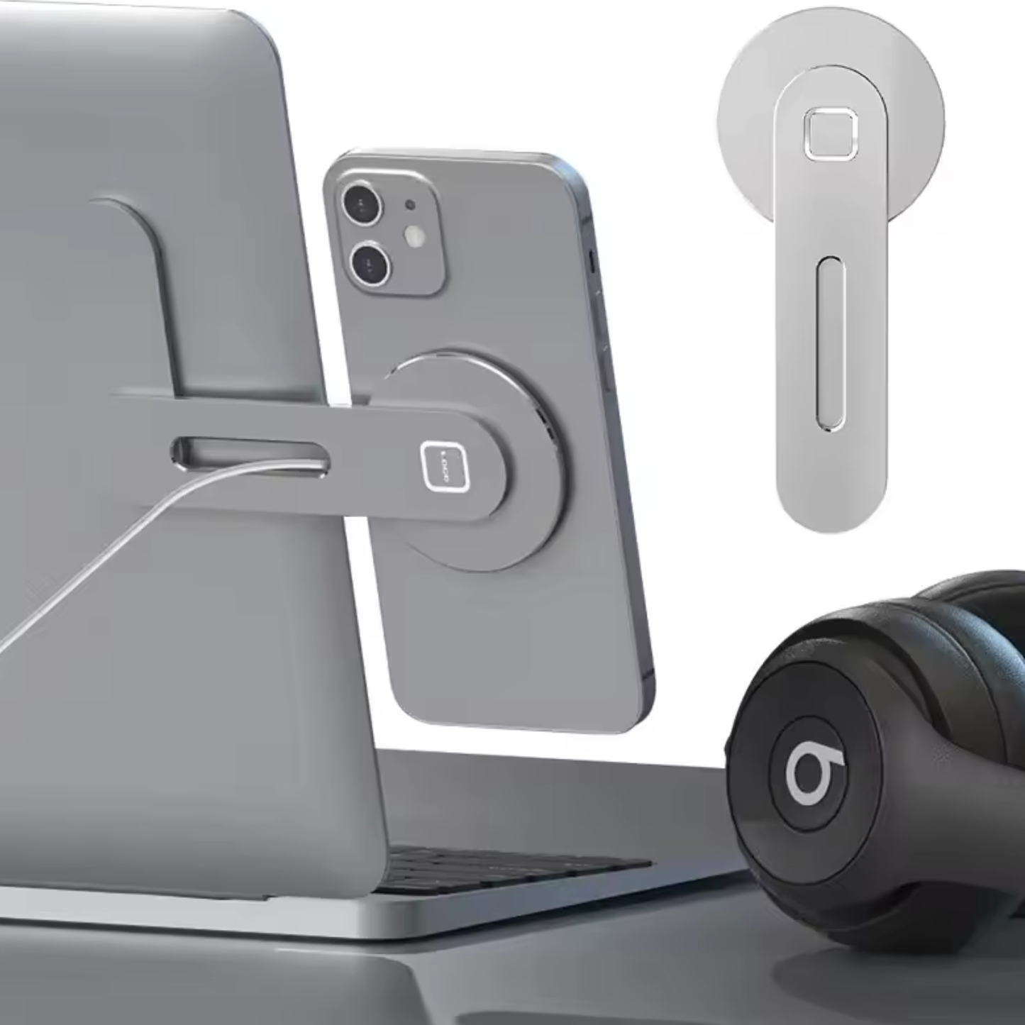 Magnetisk Mobilhållare för Laptop – Ultratunn & 180° Justerbar