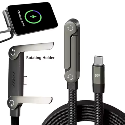 USB-C ProFlex™ – Vinklad Snabbladdningskabel 240W