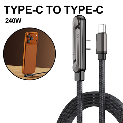 USB-C ProFlex™ – Vinklad Snabbladdningskabel 240W